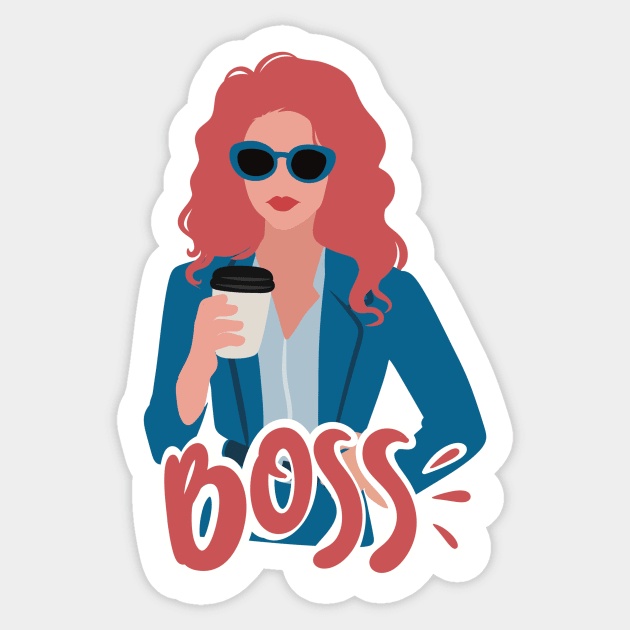 Boss Lady Sticker by Art of Aga